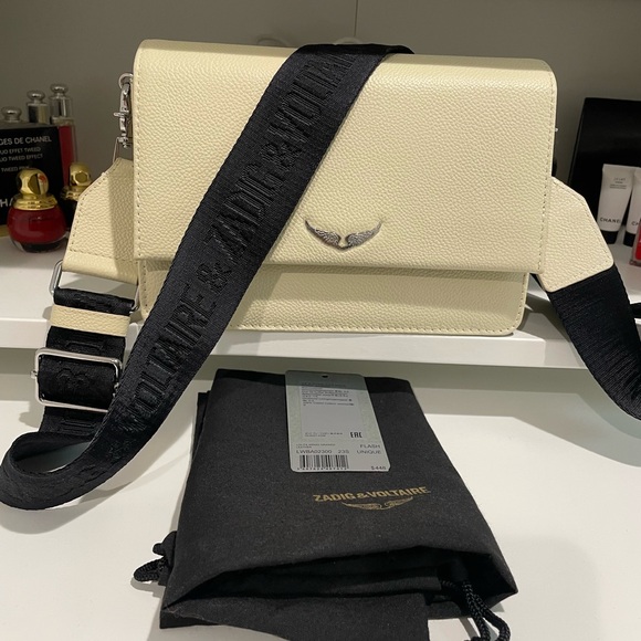 NWT Zadig & Voltaire Lolita Crossbody Bag in Cream Color - Picture 3 of 12